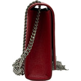 サンローラン SAINT LAURENT ケイト チェーンショルダー 452159 レッド クロコ型押し レディース ショルダーバッグ