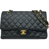 シャネル CHANEL マトラッセ25 A01112 12番台 ブラック ゴールド金具 キャビア レディース ショルダーバッグ