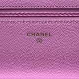 シャネル CHANEL マトラッセチェーンウォレット AP3971 ピンク ゴールド金具 キャビア レディース ショルダーバッグ