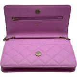シャネル CHANEL マトラッセチェーンウォレット AP3971 ピンク ゴールド金具 キャビア レディース ショルダーバッグ