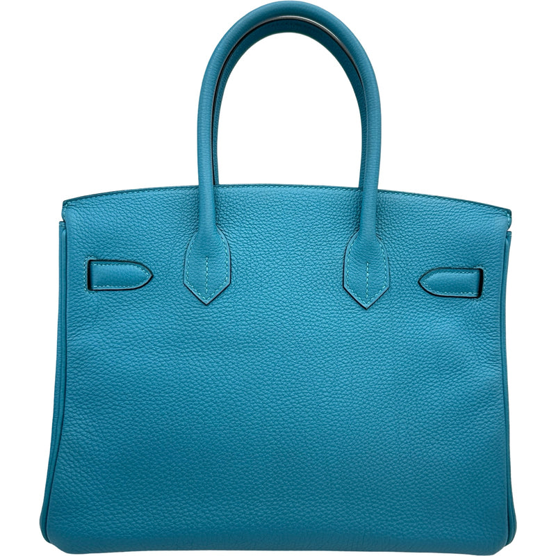 エルメス HERMES バーキン30 R刻 ターコイズ ゴールド金具 トゴ