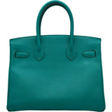 エルメス HERMES バーキン30 □P刻 ヴェールヴェローヌ シルバー金具 エプソン レディース ハンドバッグ