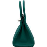 エルメス HERMES バーキン30 □P刻 ヴェールヴェローヌ シルバー金具 エプソン レディース ハンドバッグ