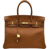 エルメス HERMES バーキン35 K刻印　(2025年製) ゴールド ゴールド金具 トゴ レディース ハンドバッグ