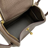 エルメス HERMES リンディ ミニ D刻 エトゥープ ゴールド金具 トリヨン レディース ショルダーバッグ