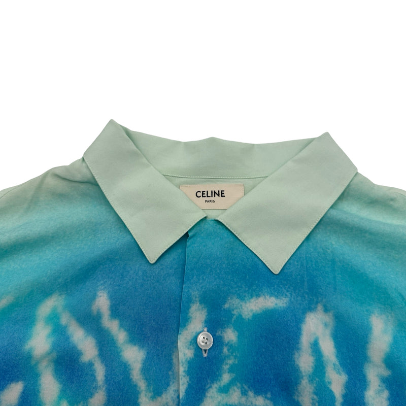 セリーヌ CELINE MARCELO LANVIN半袖シャツ 2C517357Q ブルー レーヨン