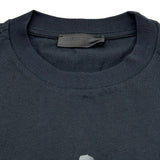 プラダ PRADA ロゴ刺繍半袖Tシャツ UJN555 ブラック コットン メンズ 半袖Ｔシャツ