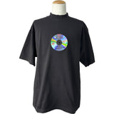 バレンシアガ BALENCIAGA VALENTINE CD 半袖シャツ 764235 ブラック コットン メンズ 半袖Ｔシャツ