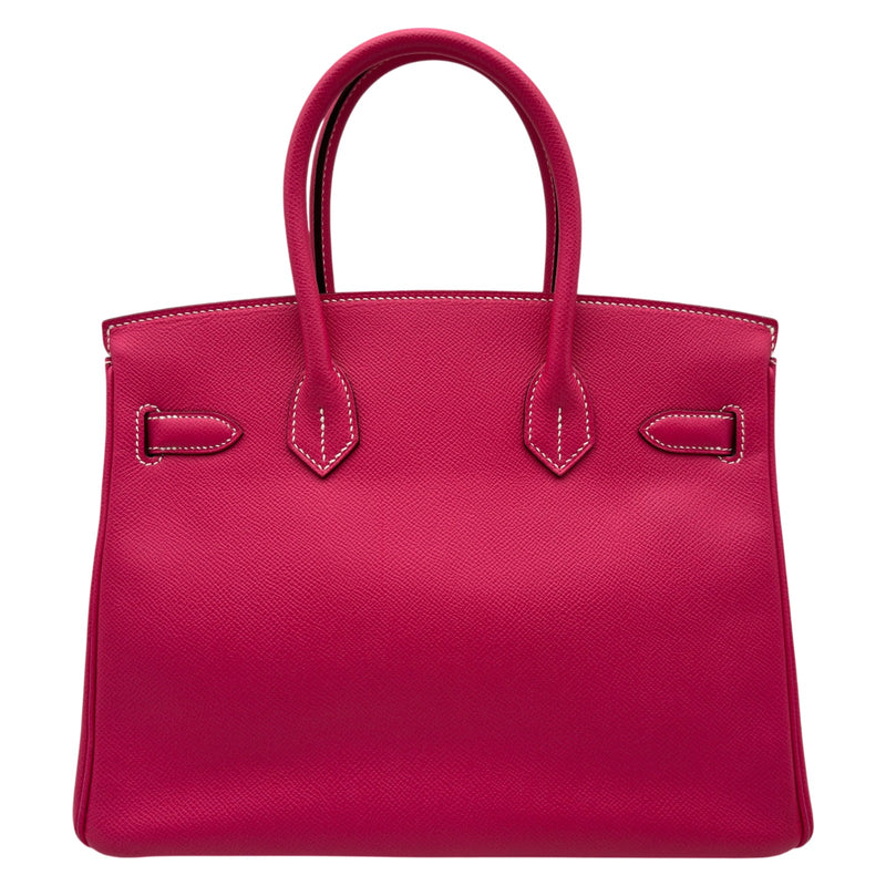 エルメス HERMES バーキン30 □Q刻 ローズティリアン/シルバー金具 