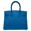 エルメス HERMES バーキン30 A刻 ブルーサンジバル/シルバー金具 エプソン レディース ハンドバッグ