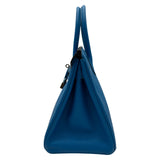 エルメス HERMES バーキン30 A刻 ブルーサンジバル/シルバー金具 エプソン レディース ハンドバッグ