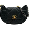 シャネル CHANEL シャネル19チェーンショルダー ブラック シルバー/ゴールド金具 ラムスキン レディース ショルダーバッグ