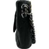 シャネル CHANEL シャネル19チェーンショルダー ブラック シルバー/ゴールド金具 ラムスキン レディース ショルダーバッグ