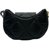 シャネル CHANEL シャネル19チェーンショルダー ブラック シルバー/ゴールド金具 ラムスキン レディース ショルダーバッグ
