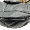 シャネル CHANEL シャネル19チェーンショルダー ブラック シルバー/ゴールド金具 ラムスキン レディース ショルダーバッグ