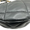 シャネル CHANEL シャネル19チェーンショルダー ブラック シルバー/ゴールド金具 ラムスキン レディース ショルダーバッグ