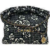 シャネル CHANEL CHANEL22 スモールバッグ AS3260 ブラック ゴールド金具 ウール レディース ショルダーバッグ