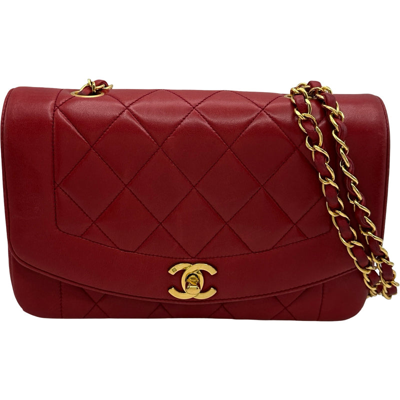 シャネル CHANEL ダイアナ22 A01164 3番台 レッド ゴールド金具