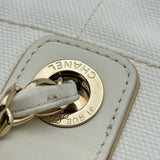 シャネル CHANEL ドーヴィルGM チェーントートバッグ A66941 アイボリー キャンバス/カーフ レディース トートバッグ