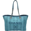 シャネル CHANEL ドーヴィルトートMM A67001 29番台 ライトブルー ゴールド金具 キャンバス レディース トートバッグ