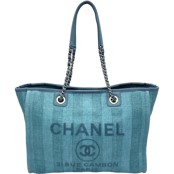 シャネル CHANEL ドーヴィルトートMM A67001 29番台 ライトブルー