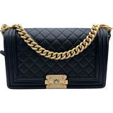 シャネル CHANEL ボーイシャネル25 A67086 29番台 ブラック×ゴールド金具 カーフスキン レディース ショルダーバッグ