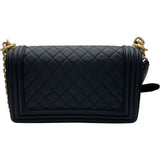 シャネル CHANEL ボーイシャネル25 A67086 29番台 ブラック×ゴールド金具 カーフスキン レディース ショルダーバッグ