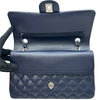 シャネル CHANEL マトラッセ25 A01112 18番台 ネイビー シルバー金具 キャビアスキン レディース ショルダーバッグ
