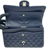 シャネル CHANEL マトラッセ25 A01112 18番台 ネイビー シルバー金具 キャビアスキン レディース ショルダーバッグ