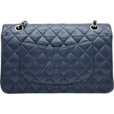 シャネル CHANEL マトラッセ25 A01112 18番台 ネイビー シルバー金具 キャビアスキン レディース ショルダーバッグ