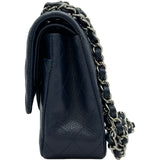 シャネル CHANEL マトラッセ25 A01112 18番台 ネイビー シルバー金具 キャビアスキン レディース ショルダーバッグ