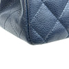 シャネル CHANEL マトラッセ25 A01112 18番台 ネイビー シルバー金具 キャビアスキン レディース ショルダーバッグ