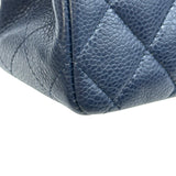 シャネル CHANEL マトラッセ25 A01112 18番台 ネイビー シルバー金具 キャビアスキン レディース ショルダーバッグ
