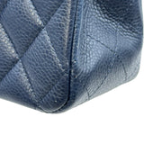 シャネル CHANEL マトラッセ25 A01112 18番台 ネイビー シルバー金具 キャビアスキン レディース ショルダーバッグ
