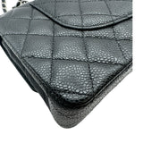 シャネル CHANEL マトラッセ25 A01112 15番台 ブラック シルバー金具 キャビアスキン レディース ショルダーバッグ