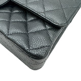 シャネル CHANEL マトラッセ25 A01112 15番台 ブラック シルバー金具 キャビアスキン レディース ショルダーバッグ