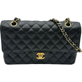 シャネル CHANEL マトラッセ25 A01112 18番台 ブラック ゴールド金具 キャビア レディース ショルダーバッグ