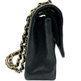 シャネル CHANEL マトラッセ25 A01112 18番台 ブラック ゴールド金具 キャビア レディース ショルダーバッグ
