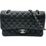 シャネル CHANEL マトラッセ25 A01112 19番台 ブラック シルバー金具 キャビア レディース ショルダーバッグ