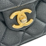 シャネル CHANEL マトラッセチェーンショルダーバッグ AS2528 ブラック ゴールド金具 キャビアスキン レディース ショルダーバッグ