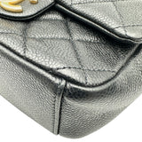 シャネル CHANEL マトラッセチェーンショルダーバッグ AS2528 ブラック ゴールド金具 キャビアスキン レディース ショルダーバッグ