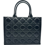 クリスチャン・ディオール Christian Dior ブックトート ミディアム M13240WHP ブラック カーフ カナージュ レディース トートバッグ
