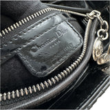 クリスチャン・ディオール Christian Dior レディディオール ミディアム ブラック×シルバー金具 カナージュ/パテントカーフスキン レディース ハンドバッグ