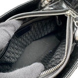 クリスチャン・ディオール Christian Dior レディディオール ミディアム ブラック×シルバー金具 カナージュ/パテントカーフスキン レディース ハンドバッグ