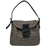 フェンディ FENDI ズッキーノワンショルダー 8BR004 ブラウン ナイロンジャガード レディース ハンドバッグ