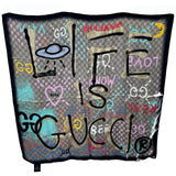 グッチ GUCCI グッチゴースト スカーフ マルチカラー シルク レディース スカーフ