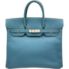 エルメス HERMES オータクロア32 □J刻印 ブルージーン/シルバー金具 エプソン レディース ハンドバッグ