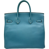 エルメス HERMES オータクロア32 □J刻印 ブルージーン/シルバー金具 エプソン レディース ハンドバッグ