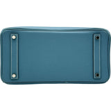 エルメス HERMES オータクロア32 □J刻印 ブルージーン/シルバー金具 エプソン レディース ハンドバッグ