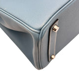 エルメス HERMES オータクロア32 □J刻印 ブルージーン/シルバー金具 エプソン レディース ハンドバッグ